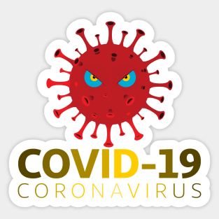 Coronavirus Covid-19 design corona-virus covid 19 covid19 protection quarantine re Sticker